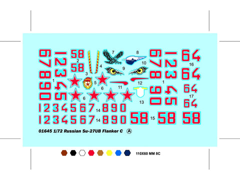 Trumpeter Su-27UB Flanker C 1/72 surenkamas lėktuvo modelis