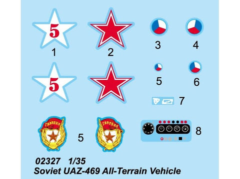 Trumpeter sovietinis UAZ-469 visureigis, plastikinis modelis 1/35