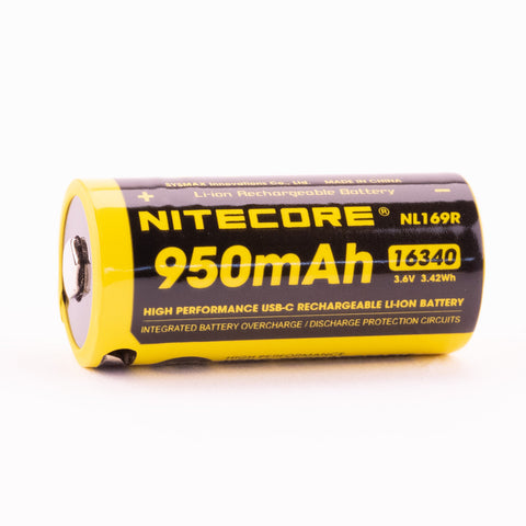 Nitecore NL169R 16340 USB-C ličio baterija 950mAh