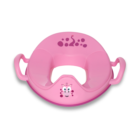 Vaikiška neslystanti tualeto sėdynė su rankenėlėmis „Rožinis drakonas“ – My Carry Potty