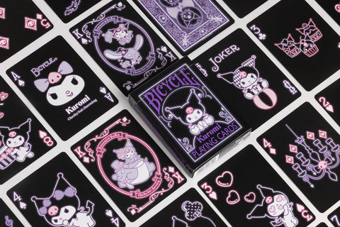 Bicycle Kuromi žaidimo kortos – Sanrio kolekcionieriams ir pokeriui