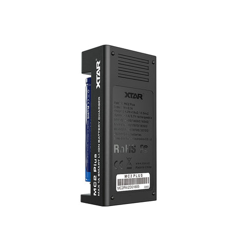 XTAR MC2 Plus greitas 2 lizdų Li-ion baterijų įkroviklis 1A