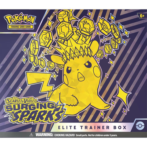 Pokemon TCG Surging Sparks Elite Trainer Box kortų rinkinys (anglų k.)