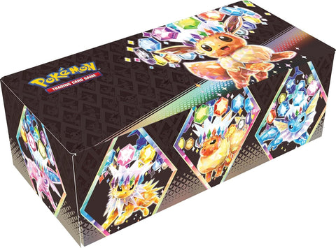 Pokémon TCG Prismatic Evolutions staigmenos dėžutė su Eevee ex promo