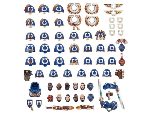 Warhammer 40k Ultramarines atnaujinimų ir dekalų rinkinys 55-72
