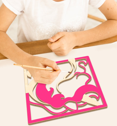 Medinis 3D spalvinimo paveikslas „Vienaragis“ – Splat Planet rinkinys su dažais ir teptukais, 25×25 cm