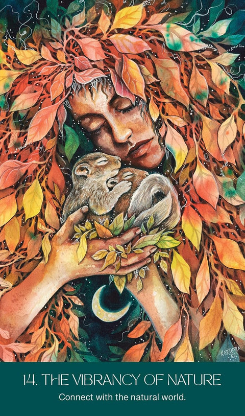 Unity Oracle orakulo kortos su anglišku gidu, 50 kortų, Blue Angel