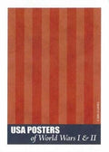 Plakatas USA Posters raudonų dryžių dizainu su tamsiu juostos užrašu "of World Wars I & II", istorinei interjero dekoracijai