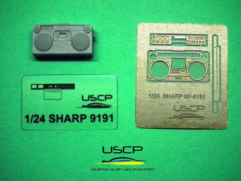 USCP Sharp GF-9191 boombox 1:24 – detalus surinkimo rinkinys