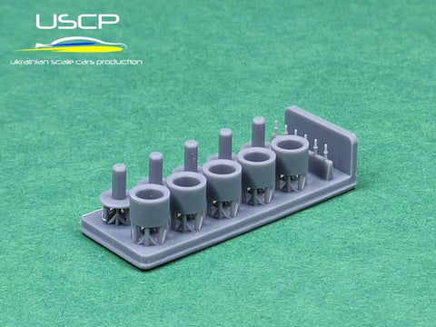 USCP Alpina 14'' ratų komplektas su padangomis, mastelis 1:24 (24P081T)