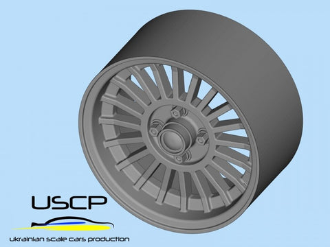 USCP Alpina 14'' ratų komplektas su padangomis, mastelis 1:24 (24P081T)