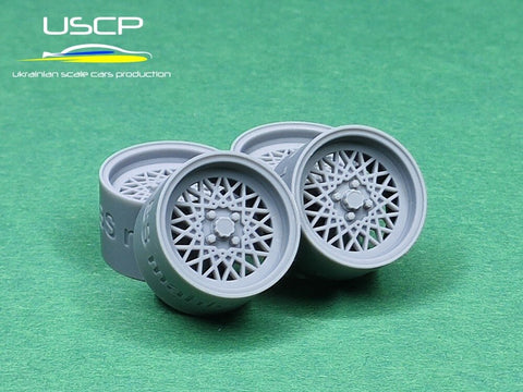 USCP BBS Mahle 14'' ratlankių ir padangų rinkinys 1:24 (24P121T)