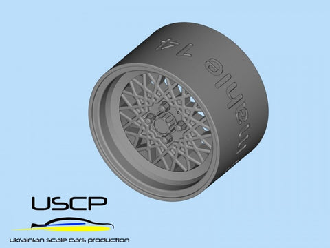 USCP BBS Mahle 14'' ratlankių ir padangų rinkinys 1:24 (24P121T)