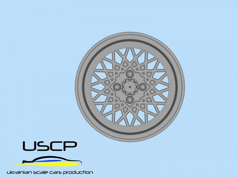 USCP BBS Mahle 14'' ratlankių ir padangų rinkinys 1:24 (24P121T)