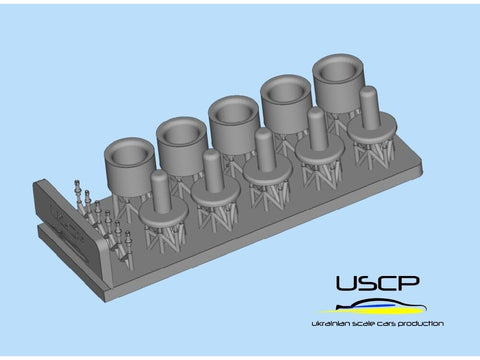 USCP BBS Mahle 14'' ratlankių ir padangų rinkinys 1:24 (24P121T)
