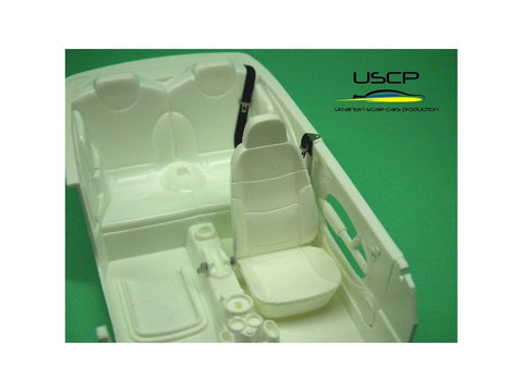 USCP 1/24 automobilių saugos diržų rinkinys, PE + audinys, juodi (5 vnt.)