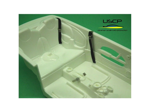 USCP 1/24 automobilių saugos diržų rinkinys, PE + audinys, juodi (5 vnt.)