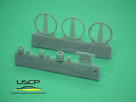 USCP klasikiniai vairai 1/24 mastelio automobilių modeliams rinkinys 24A054