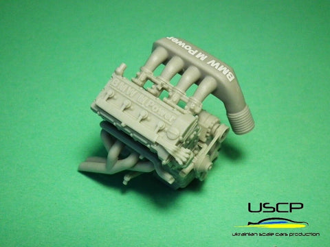 USCP BMW M3 E30 variklio skyriaus ypač detalus rinkinys 1/24 (Beemax/NuNu)