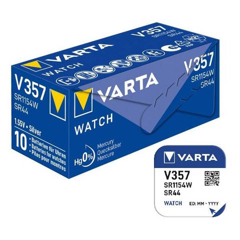 Varta 357 SR44 sidabro oksido laikrodžių baterijos 10 vnt.