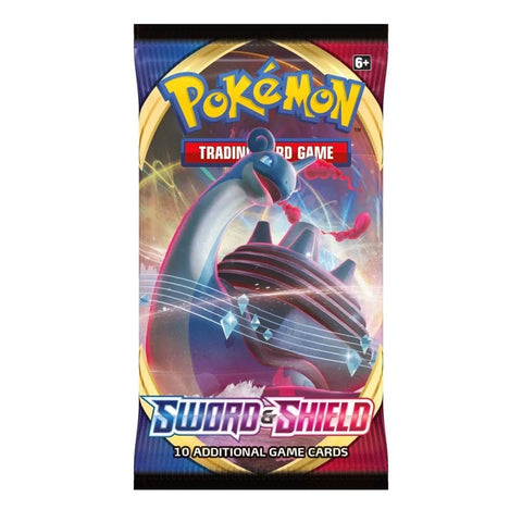 Pokémon TCG Sword & Shield Booster pakelis – 10 kortų, anglų k.