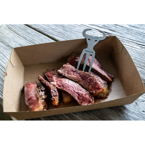 Nerūdijančio plieno BBQ užkandžių šakutės su atidarytuvu, 2 vnt.
