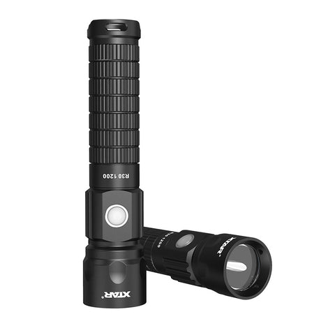 XTAR R30 1200 galingas USB-C žibintuvėlis su 21700 akumuliatoriumi