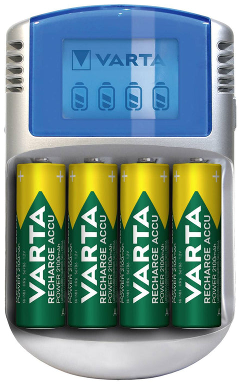 Varta LCD baterijų įkroviklis 57070 su 4x AA akumuliatoriais