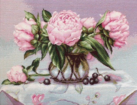 Luca - s: Vase of Peonies SB494 - siuvinėjimo kryželiu rinkinys - HOBI.LT 🇱🇹