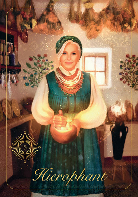 Ukrainos taro kortos – 78 kortos + vadovėlis, įkvėptos folkloro ir mitų