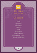 Kortelė Cohesion (Kapha) violetinė, ayurvedinė savybių korta: stabilumas, ramybė, gilus miegas — variantas Nr. 8