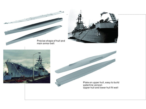 USS Des Moines CA-134 sunkus kreiseris 1/700 rinkinys Deluxe Very Fire