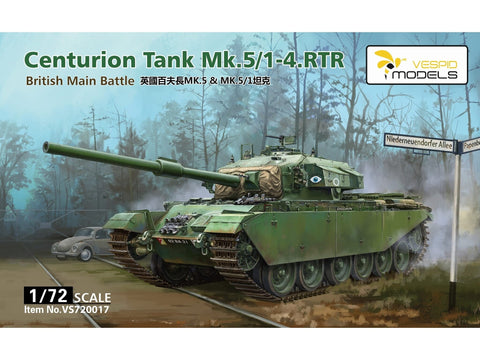 Vespid Models Centurion Mk.5/1 4 RTR britų kovos tankas 1/72 rinkinys