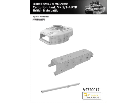 Vespid Models Centurion Mk.5/1 4 RTR britų kovos tankas 1/72 rinkinys