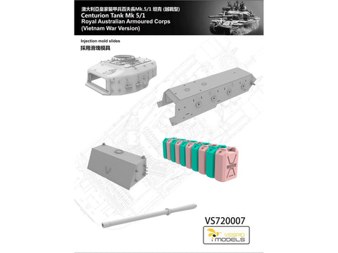 Vespid Centurion Mk 5/1 Australijos tankas 1/72 (Vietnamas)