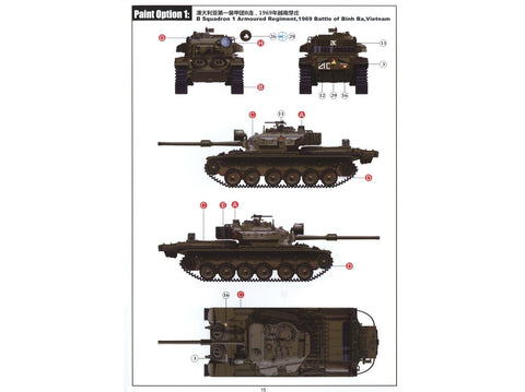 Vespid Centurion Mk 5/1 Australijos tankas 1/72 (Vietnamas)