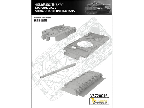 Vespid Models Leopard 2A7V tankas 1/72 – plastikinis surenkamas rinkinys