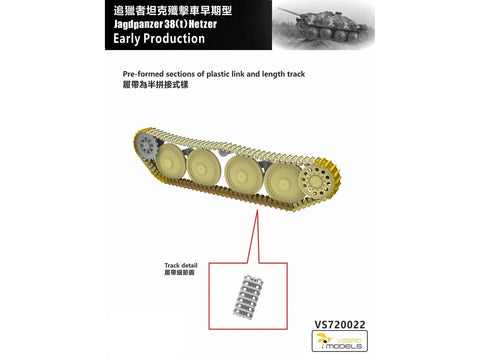VESPID Jagdpanzer 38(t) Hetzer ankstyvas 1/72 tanko modelis