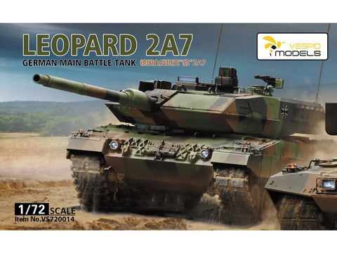 Vespid Models Leopard 2A7 vokiečių tankas 1/72 – plastikinis surinkimo modelis