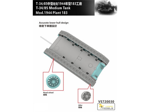 T-34/85 1944 plastikinis tanko modelis 1/72 Vespid