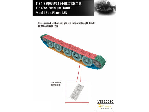 T-34/85 1944 plastikinis tanko modelis 1/72 Vespid