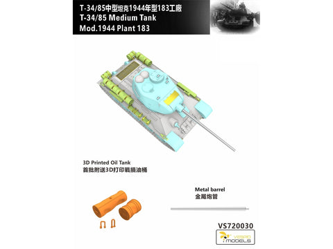 T-34/85 1944 plastikinis tanko modelis 1/72 Vespid