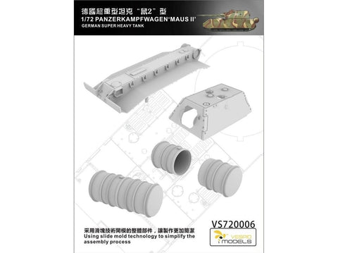Vespid Models Panzerkampfwagen Maus II tankas 1/72 surenkamas modelis 720006