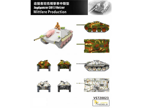 Jagdpanzer 38(t) Hetzer plastikinis surenkamas modelis 1/72 (vid. gamyba)