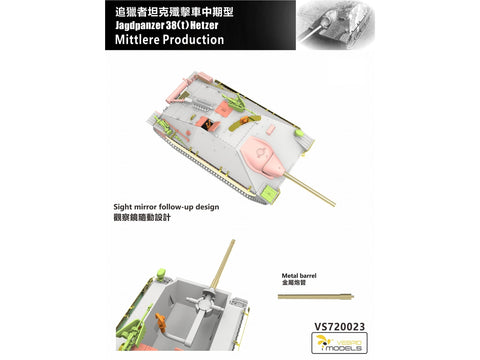 Jagdpanzer 38(t) Hetzer plastikinis surenkamas modelis 1/72 (vid. gamyba)