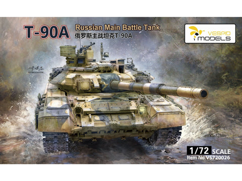 VESPID T-90A rusiškas mūšio tankas 1/72 plastikinis surenkamas modelis