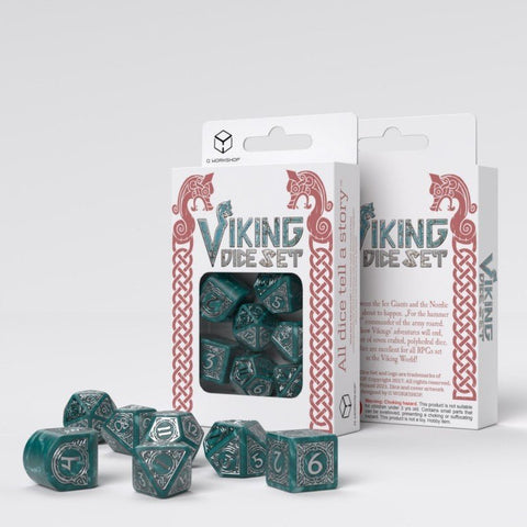 Q - Workshop: Viking modern dice set: Mjolnir kauliukų rinkinys - HOBI.LT 🇱🇹