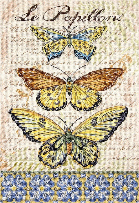 LetiStitch: Vintage Wings - Le Papillons SLETI975 - siuvinėjimo kryželiu rinkinys - HOBI.LT 🇱🇹