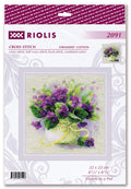 RIOLIS: Violets in a Pot. Siuvinėjimo rinkinys iš RIOLIS Nr.: 2091 - HOBI.LT 🇱🇹