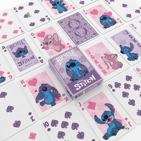 Disney Stitch žaidimo kortos Bicycle – kolekcinė kaladė dovanai ir žaidimams